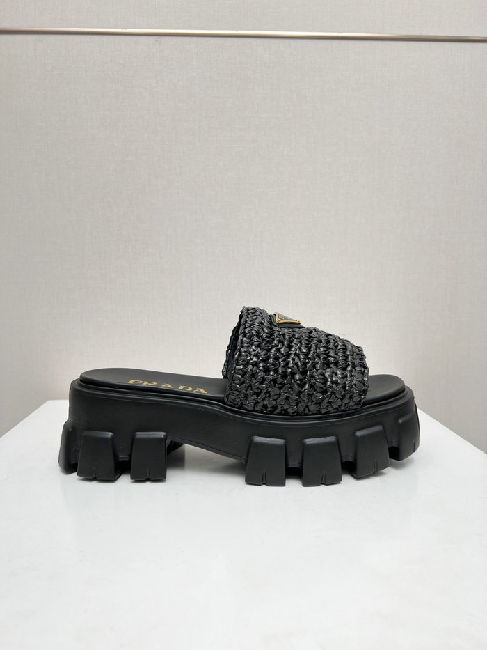 Prada Raffia Slides SNP073002