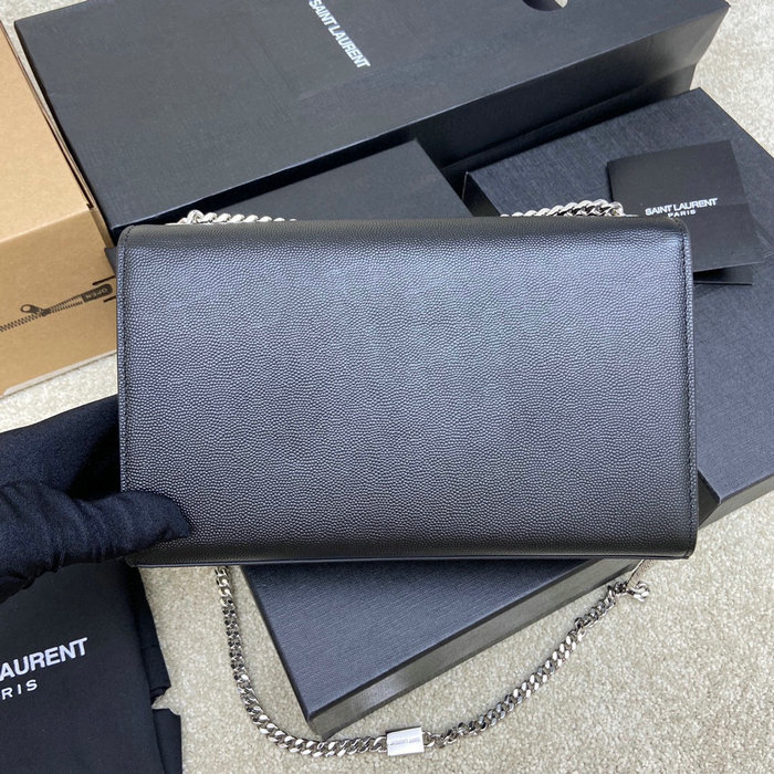 Saint Laurent Kate 24 Chain Bag Black with Silver 354021