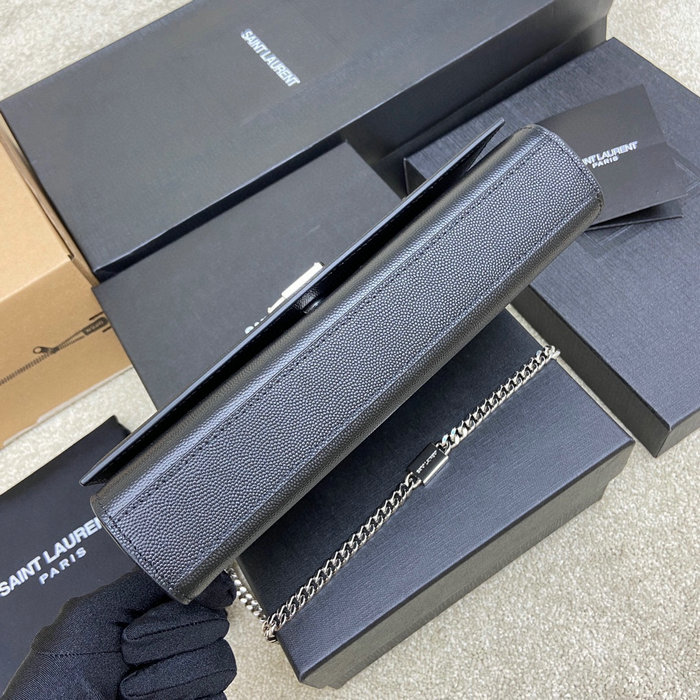 Saint Laurent Kate 24 Chain Bag Black with Silver 354021