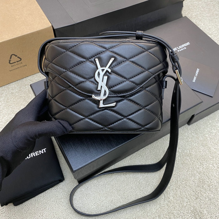 Saint Laurent Lambskin June Box Bag Black 710080