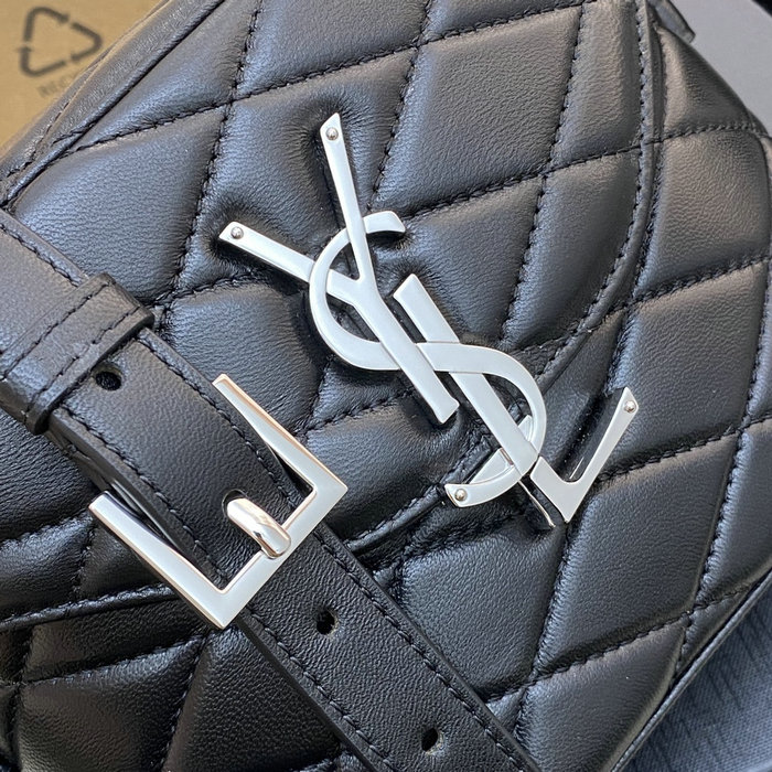 Saint Laurent Lambskin June Box Bag Black 710080