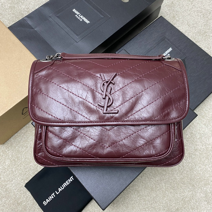 Saint Laurent Medium Niki Bag Burgundy 633158