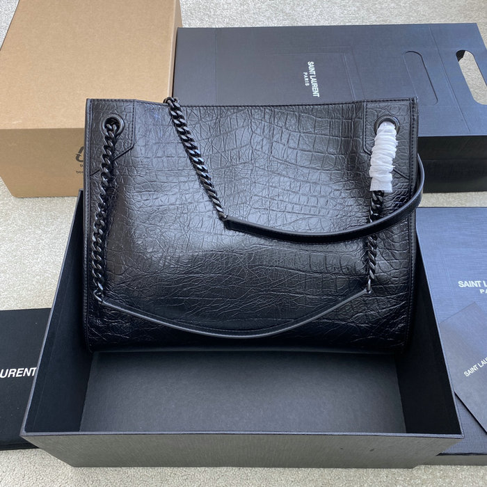 Saint Laurent Niki Medium Shopping Bag in Embossed Crocodile 577999