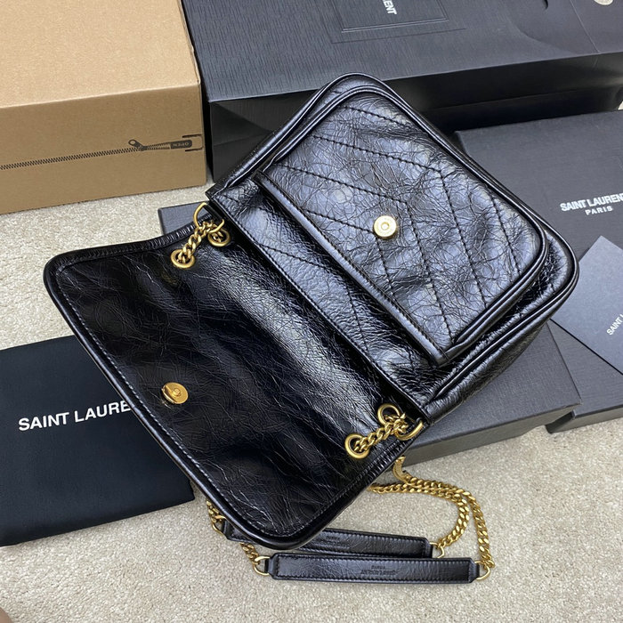 Saint Laurent Small Niki Bag Black with Gold 498892