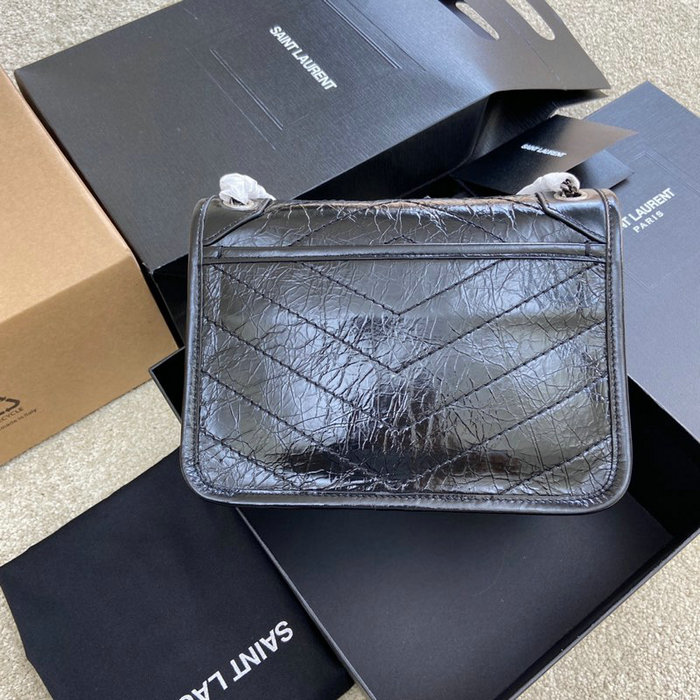 Saint Laurent Small Niki Bag Black with Silver 498892