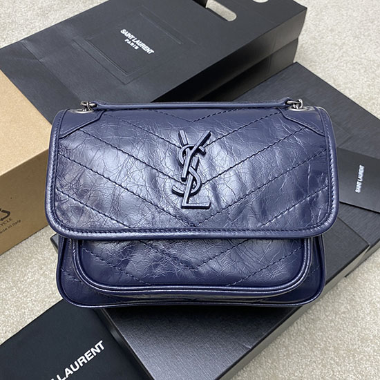 Saint Laurent Small Niki Bag Blue 498892