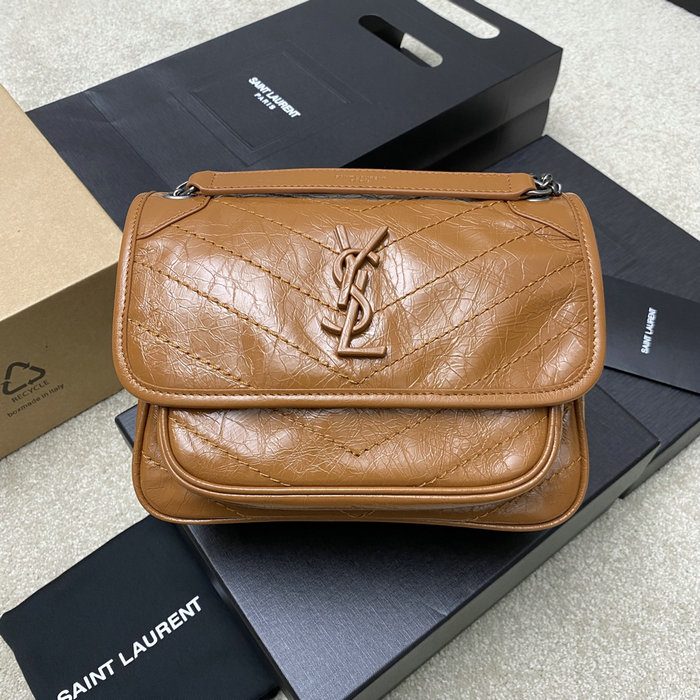 Saint Laurent Small Niki Bag Brown 498892