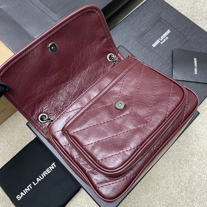 Saint Laurent Small Niki Bag Burgundy 498892