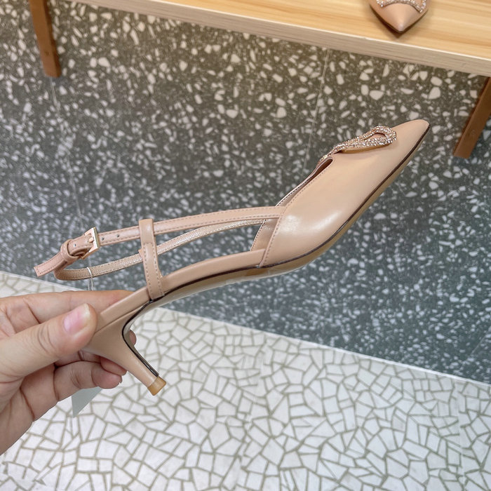 Valentino Slingback Pumps Nude SNV073005