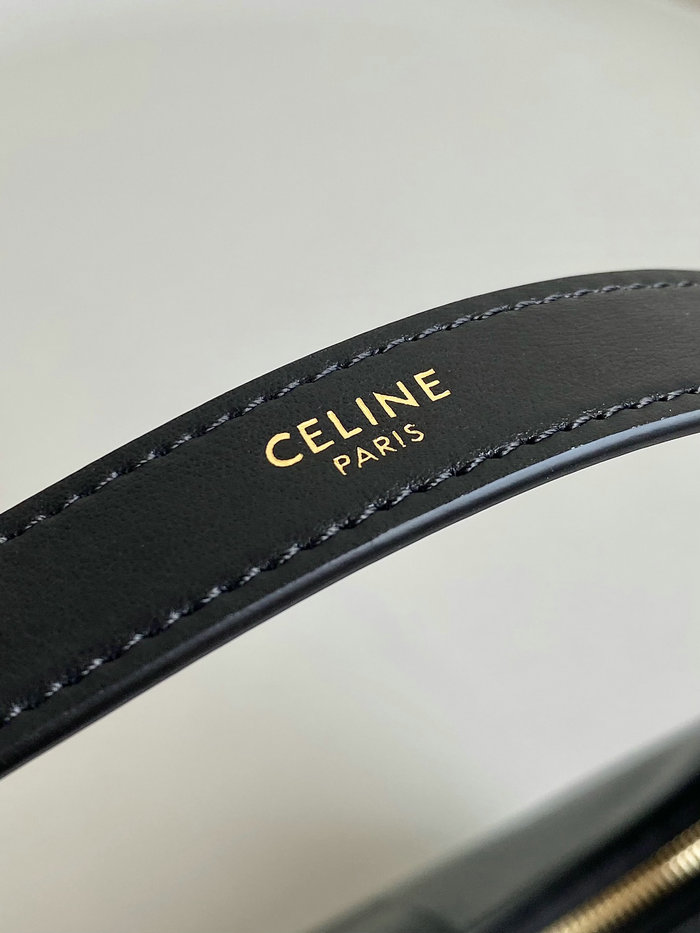 Celine Ava Triomphe Soft Bag Black C35033