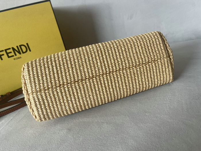 Fendi First Small Natural straw bag C129