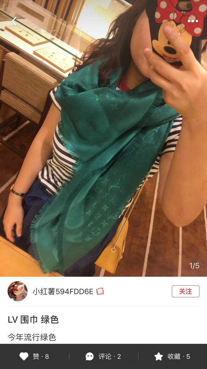 Louis Vuitton Monogram Denim Shawl LS080809