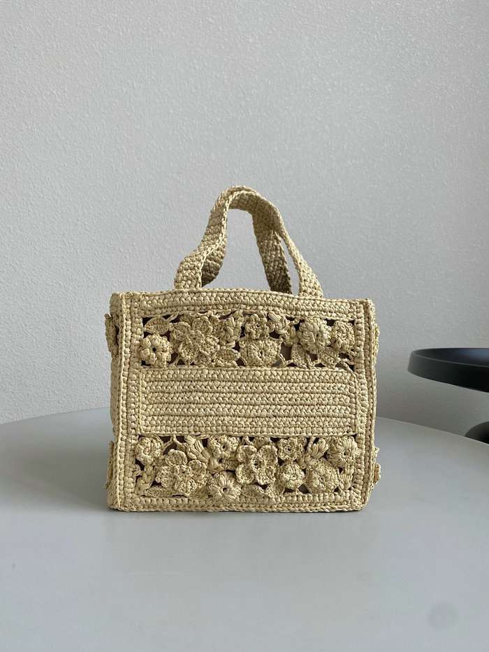 The Dior Book Tote In Raffia DM1276