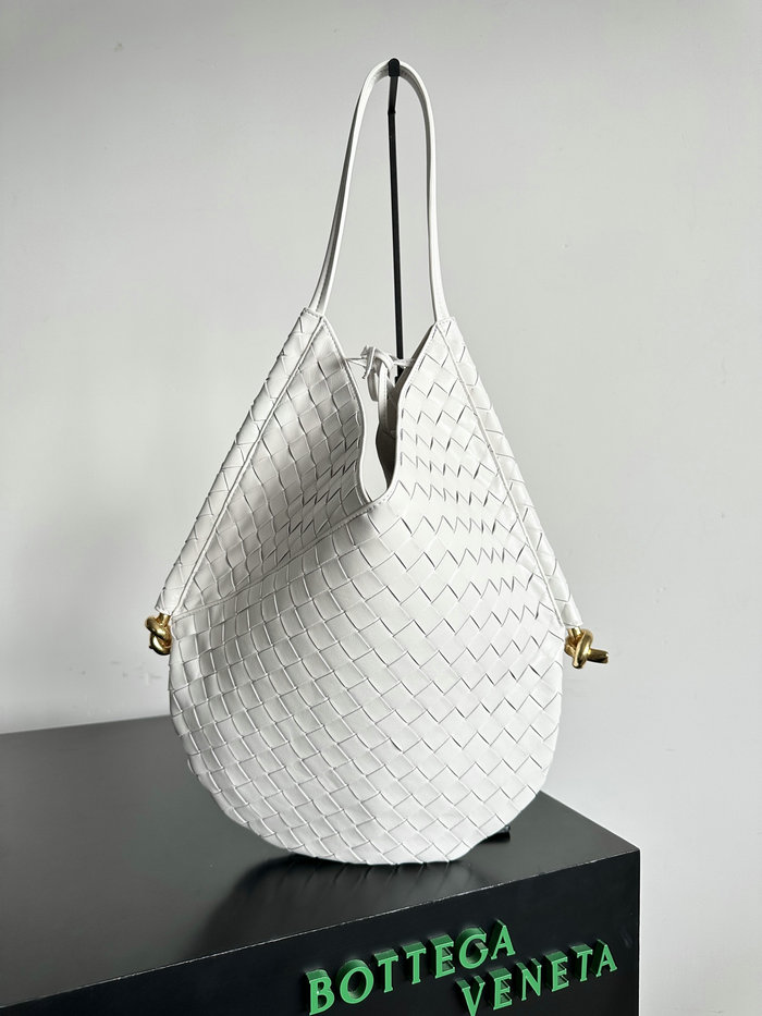 Bottega Veneta Medium Solstice Shoulder Bag White B740990