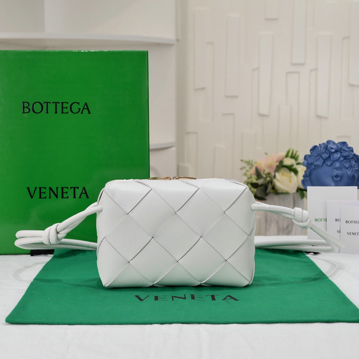 Bottega Veneta Small Cassette Camera Bag White 6600