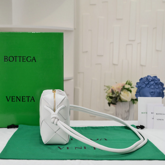 Bottega Veneta Small Cassette Camera Bag White 6600