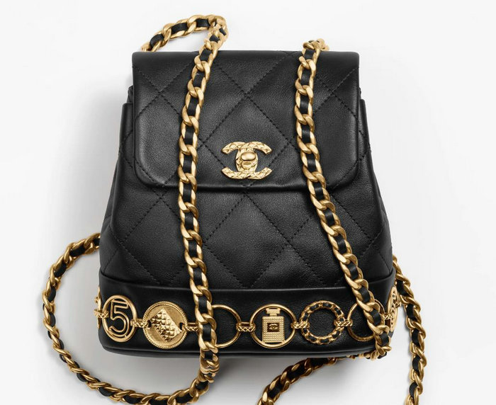 Chanel Calfskin Small Backpack Black AS4275