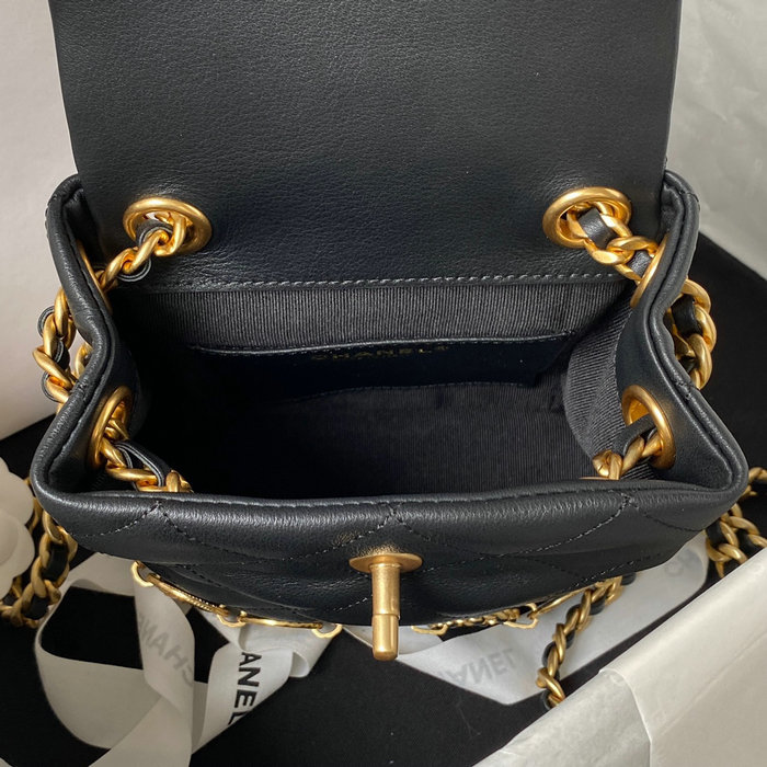 Chanel Calfskin Small Backpack Black AS4275