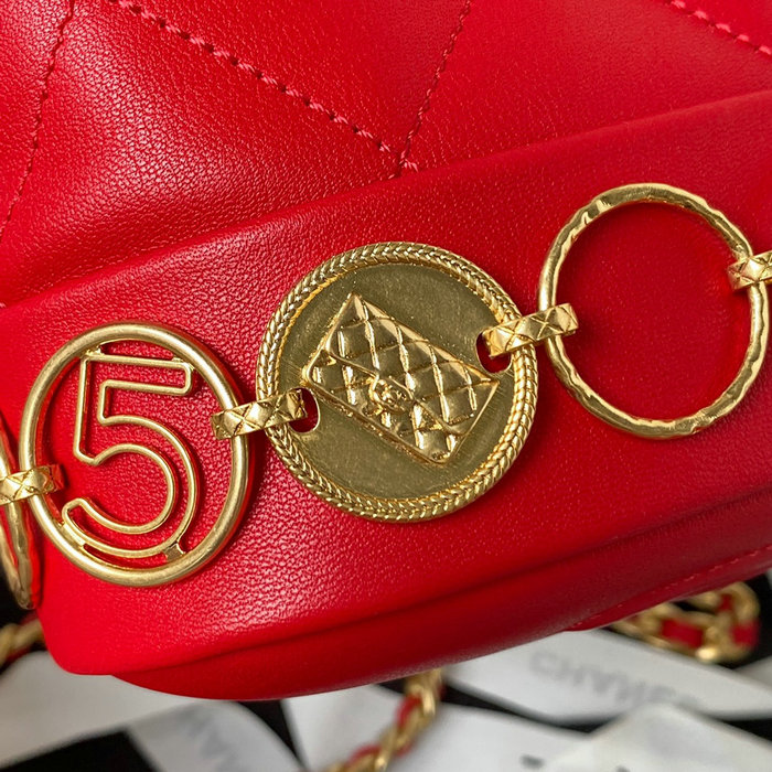 Chanel Calfskin Small Backpack Red AS4275