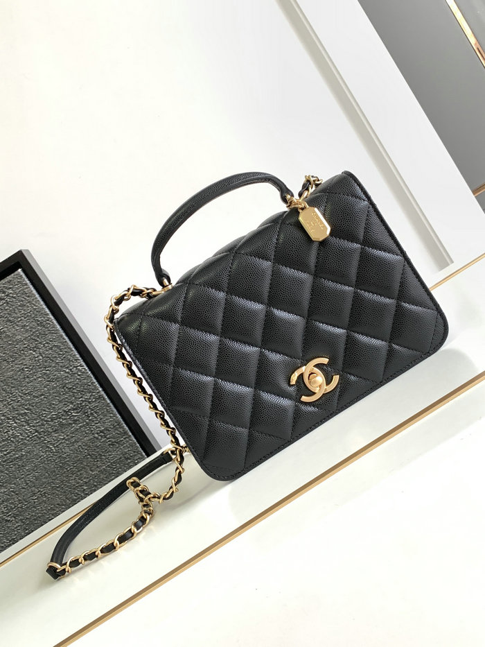 Chanel Small Flap Bag with Top Handle Black AS4286