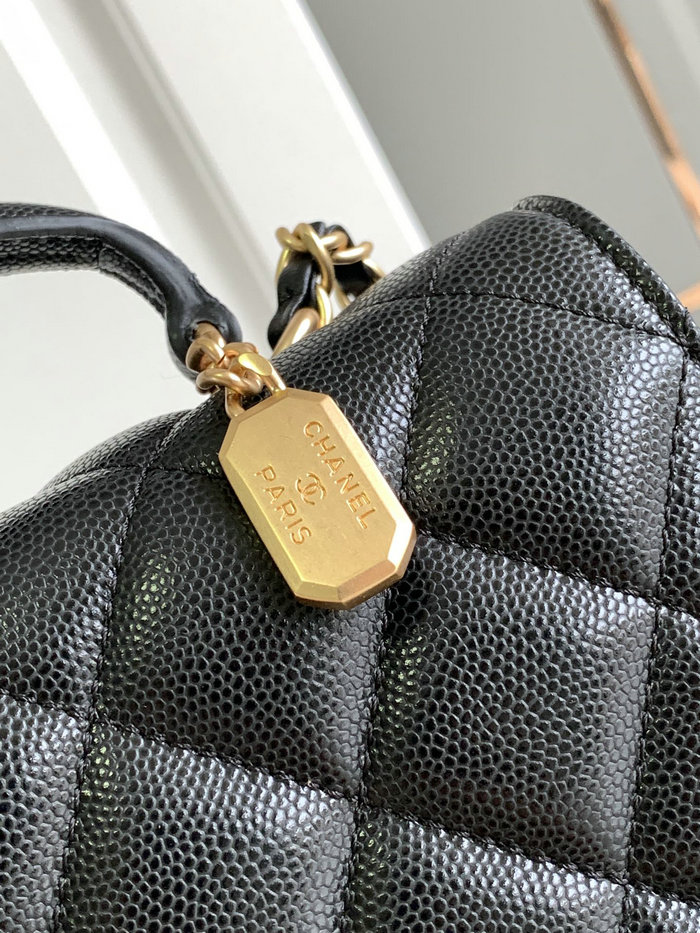 Chanel Small Flap Bag with Top Handle Black AS4286