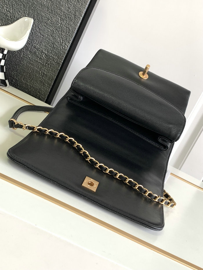 Chanel Small Flap Bag with Top Handle Black AS4286