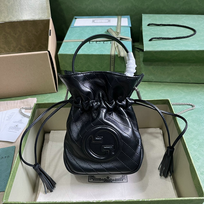 Gucci Blondie Mini Bucket Bag Black 760313