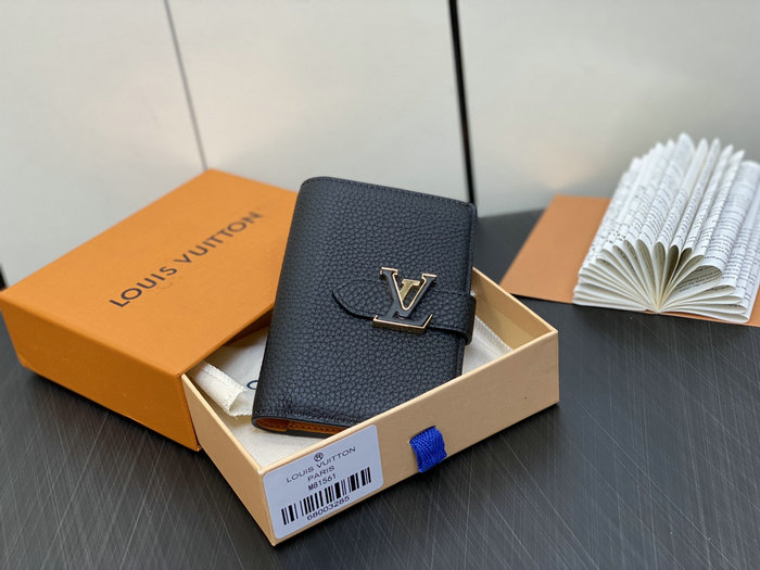 LV Vertical Compact Wallet Black M81561