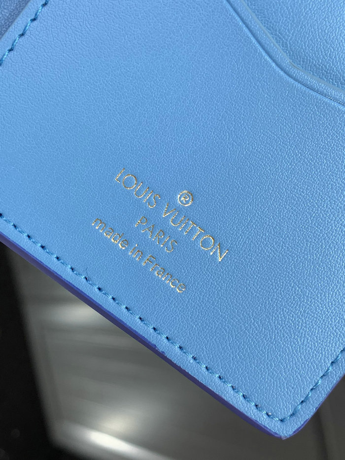 LV Vertical Wallet Blue M81330