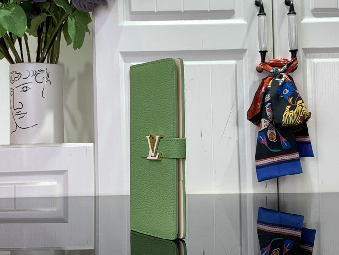 LV Vertical Wallet Green M81330