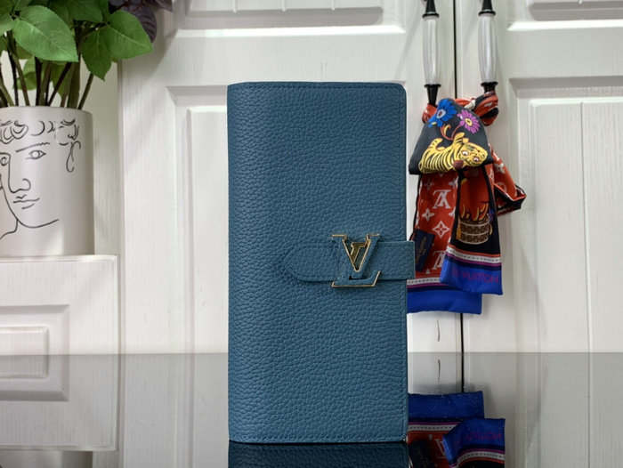 LV Vertical Wallet Skyblue M81330