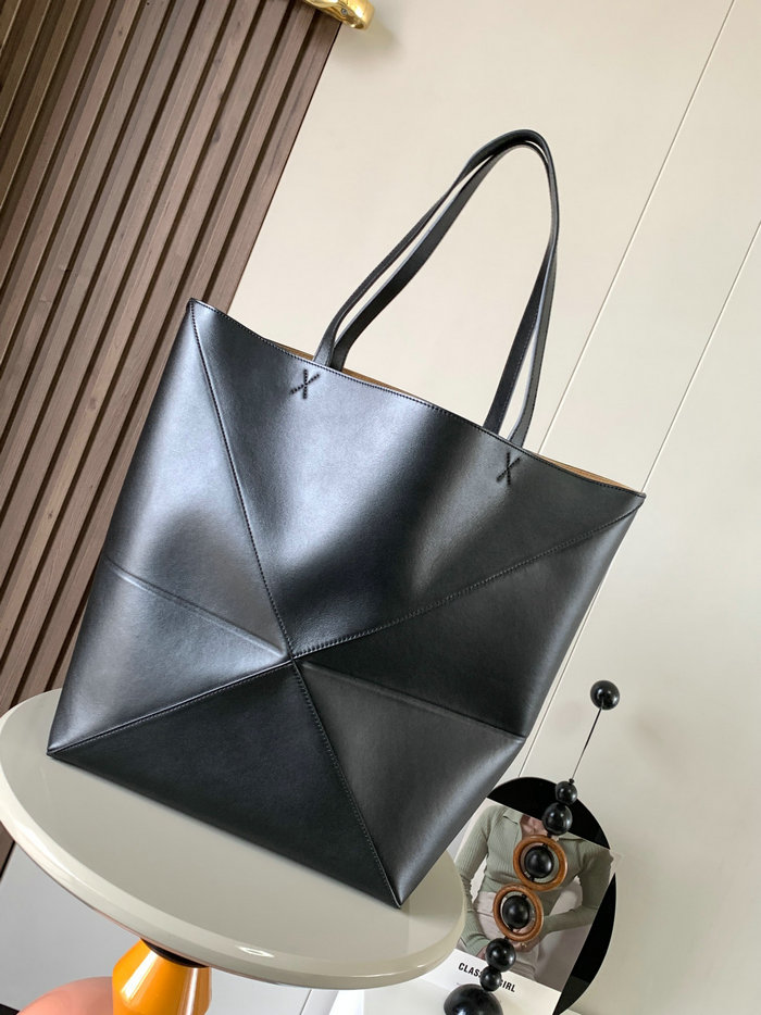 Loewe Large Puzzle Fold Tote Black L9033