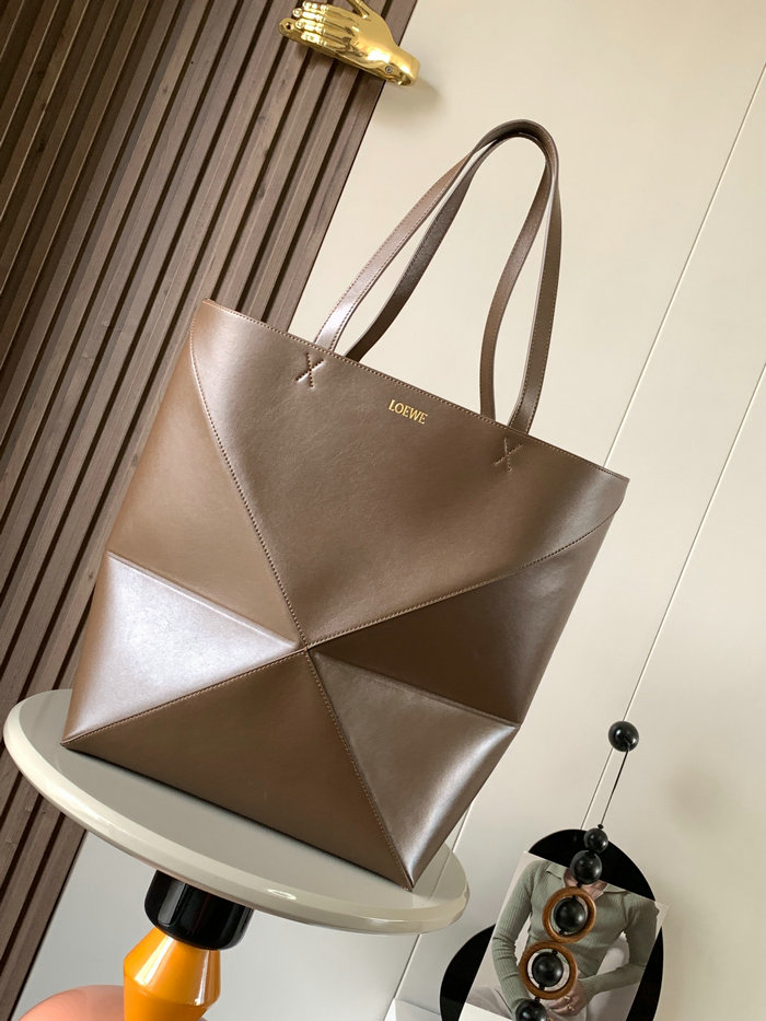 Loewe Large Puzzle Fold Tote Brown L9033