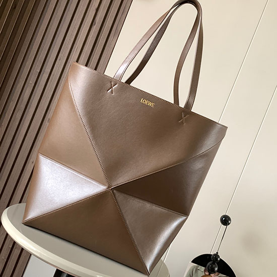 Loewe Large Puzzle Fold Tote Brown L9033