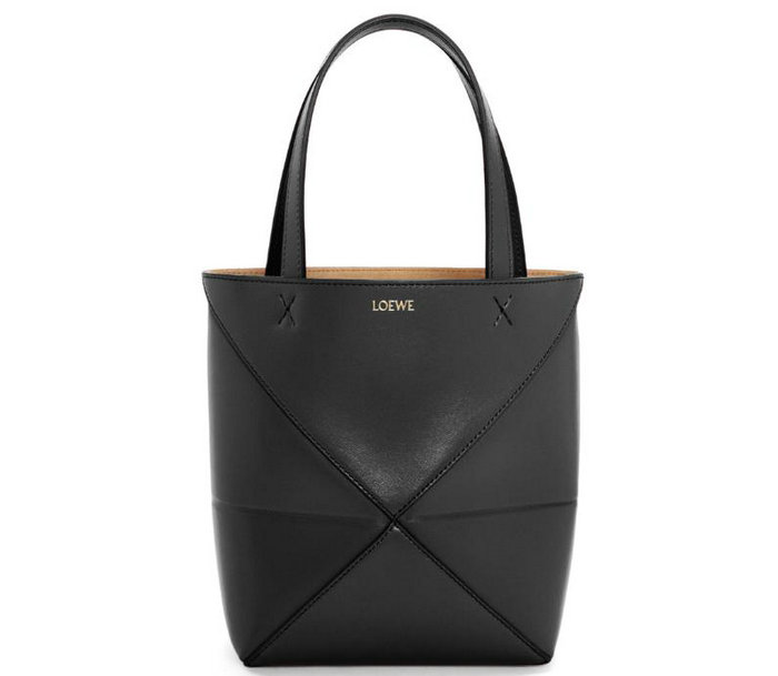 Loewe Mini Puzzle Fold Tote Black L9030