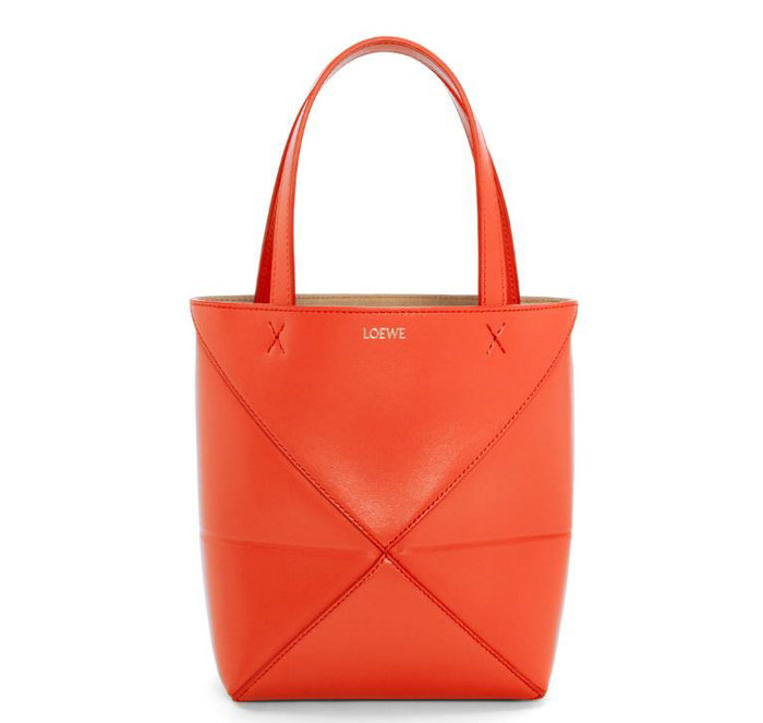 Loewe Mini Puzzle Fold Tote Orange L9030