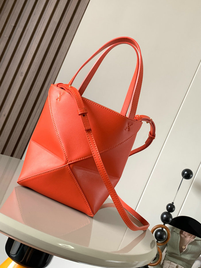 Loewe Mini Puzzle Fold Tote Orange L9030