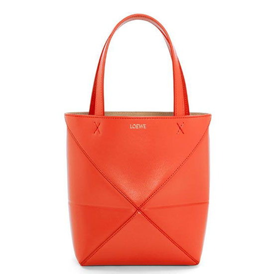 Loewe Mini Puzzle Fold Tote Orange L9030