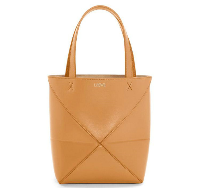 Loewe Mini Puzzle Fold Tote Warm Desert L9030