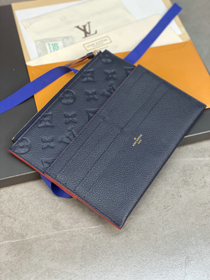 Louis Vuitton Monogram Empreinte Pochette Felicie Blue M64065