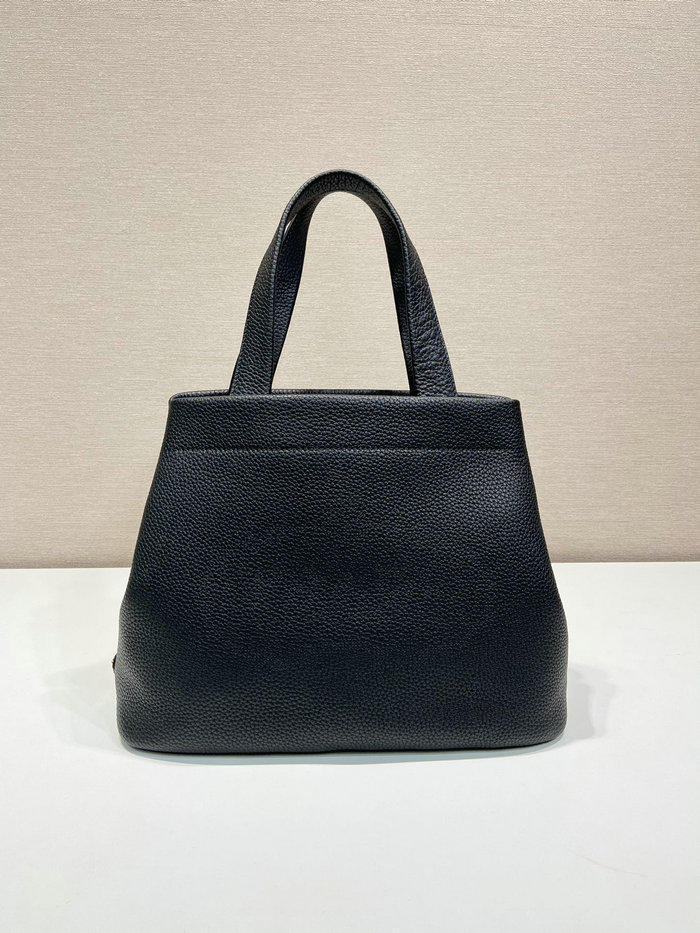 Prada Carved Logo Tote Bag Black 1BC384