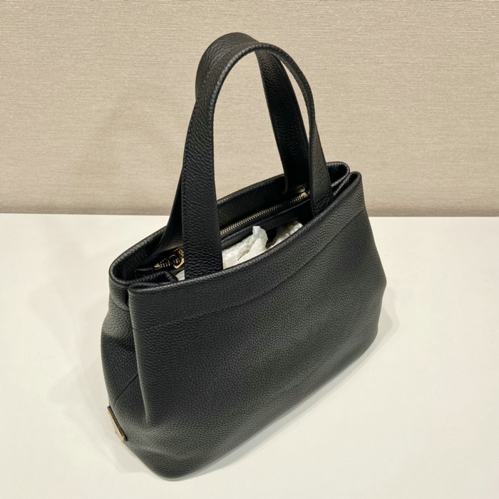 Prada Carved Logo Tote Bag Black 1BC384