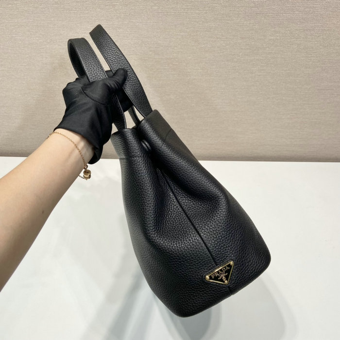 Prada Carved Logo Tote Bag Black 1BC384