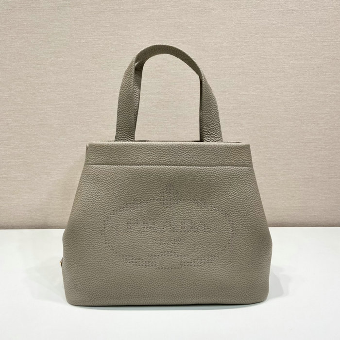 Prada Carved Logo Tote Bag Grey 1BC384