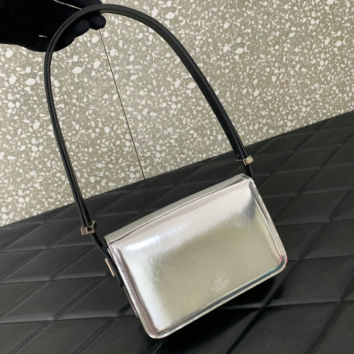 Small Valentino Garavani Shoulder Letter Bag Silver V5082