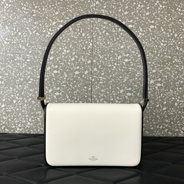 Valentino Garavani Shoulder Letter Bag White and Black V5080