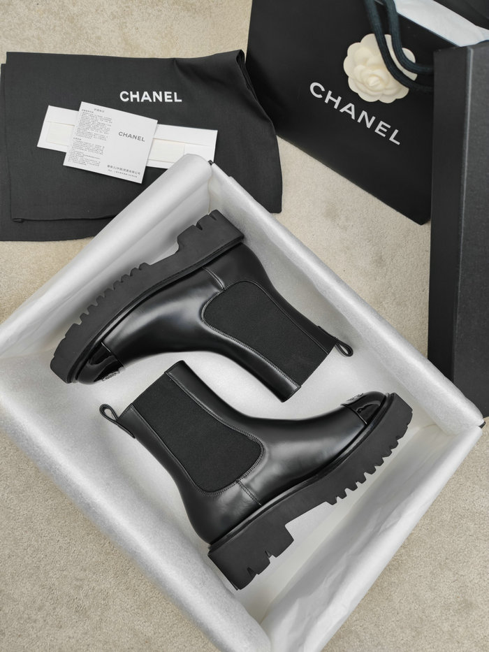 Chanel Leather Boots SNC090822