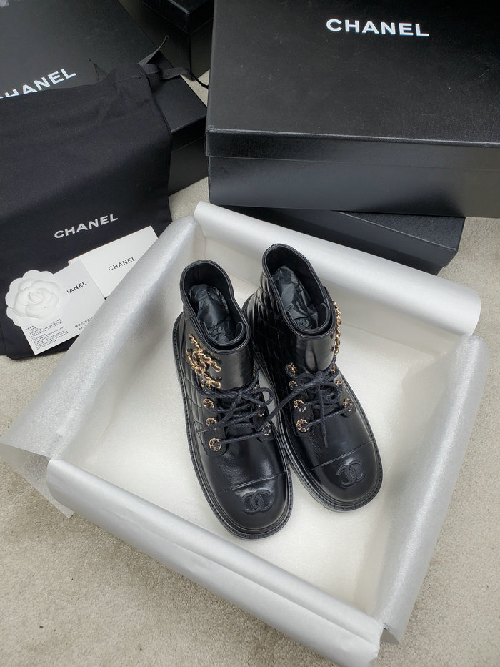 Chanel Shiny Leather Boots SNC090815