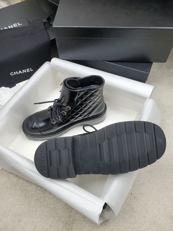 Chanel Shiny Leather Boots SNC090815