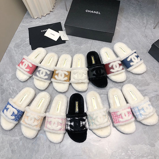 Chanel Wool Slippers SNC091301